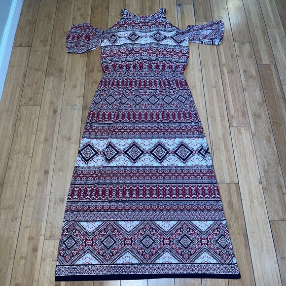 NWT WISP Genesis Cold Shoulder Knit Maxi Dress Woman Sz 12 - Picture 7 of 7